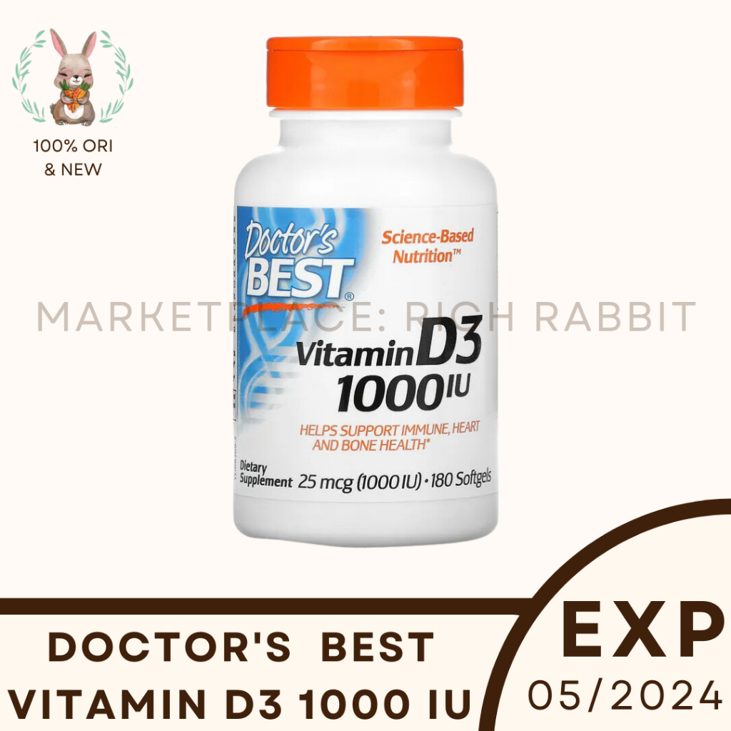 Jual Doctor's Best D3 1000 IU Doctors Suplemen Vitamin Tulang Immune ...