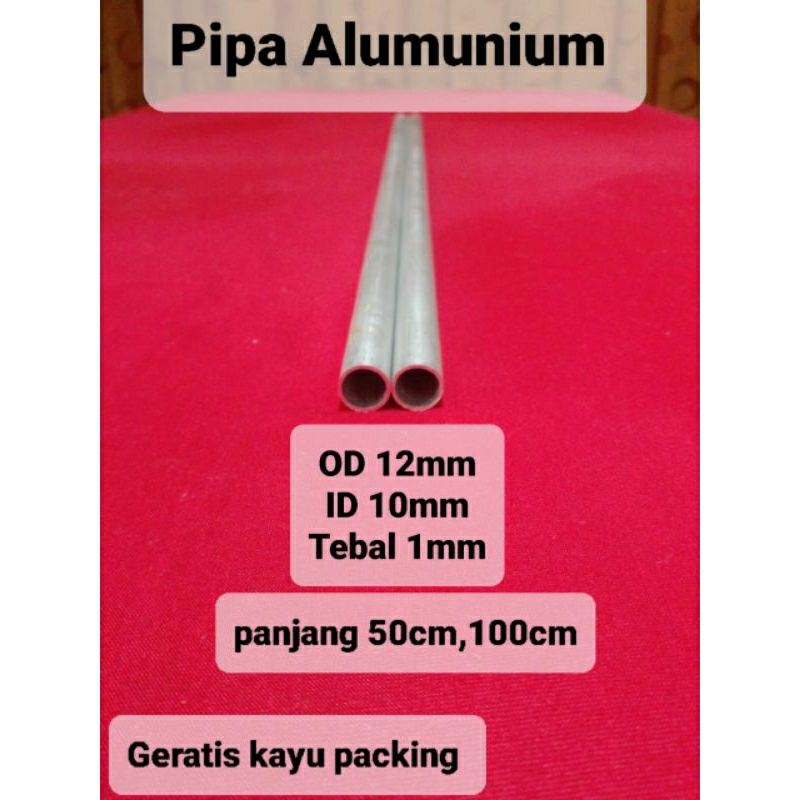 Jual Pipa Alumunium 12 mm/panjang 50cm/100 cm | Shopee Indonesia