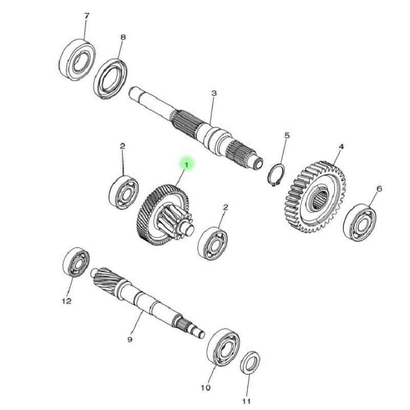 Jual MAIN AXLE COMP. (B651) ( 13T/56T ) / GEAR GIR GIGI RASIO GARDAN ...