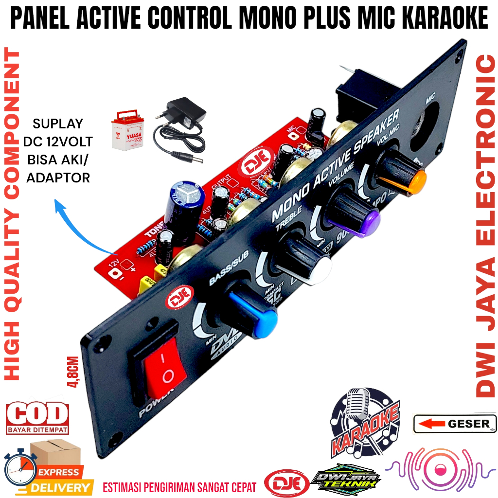 Jual Panel Active Tone Control Mono Plus Mic Karaoke | Shopee Indonesia