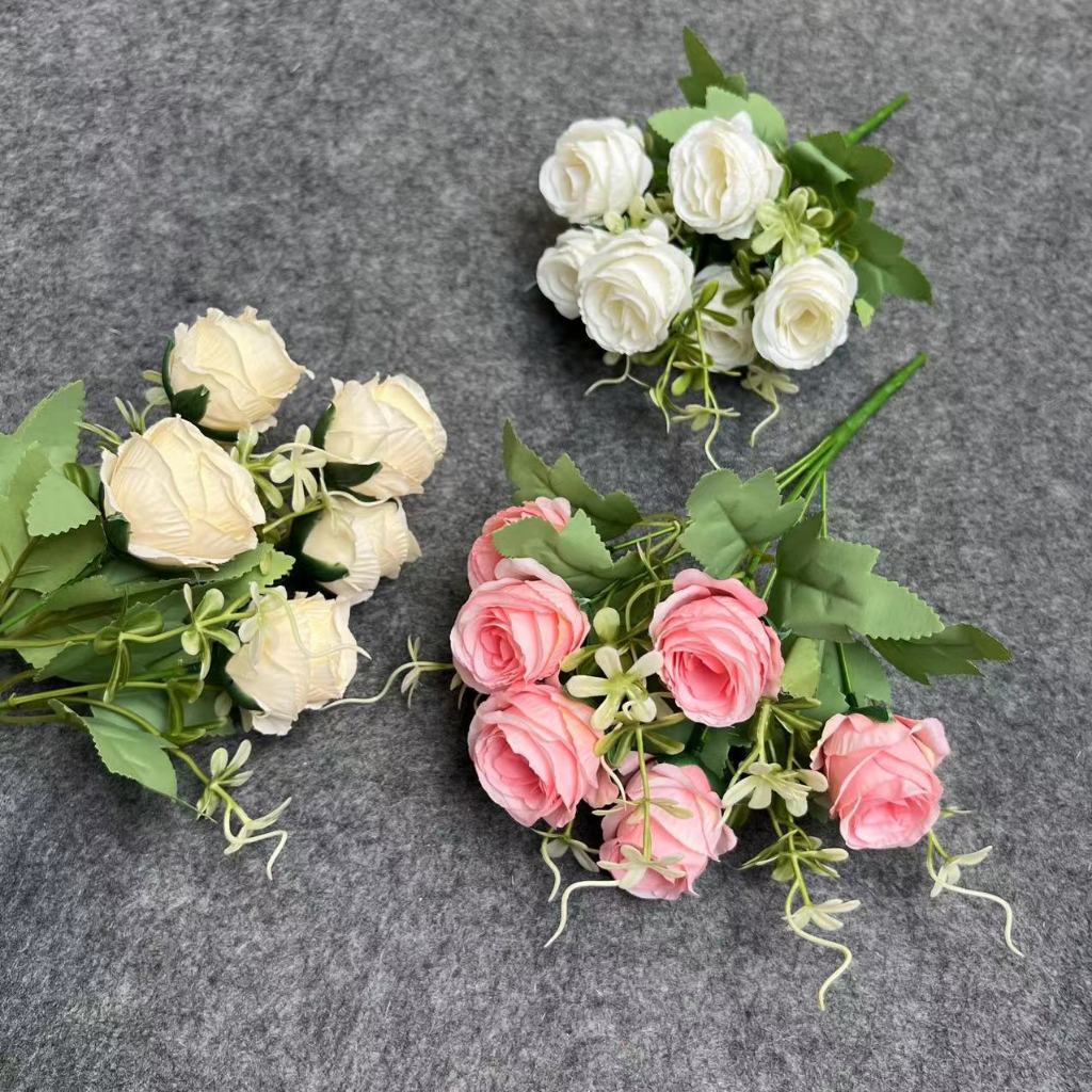 Jual (6 Bunga) Bunga Mawar 6 Pronged Angel Rose Artificial | Shopee ...