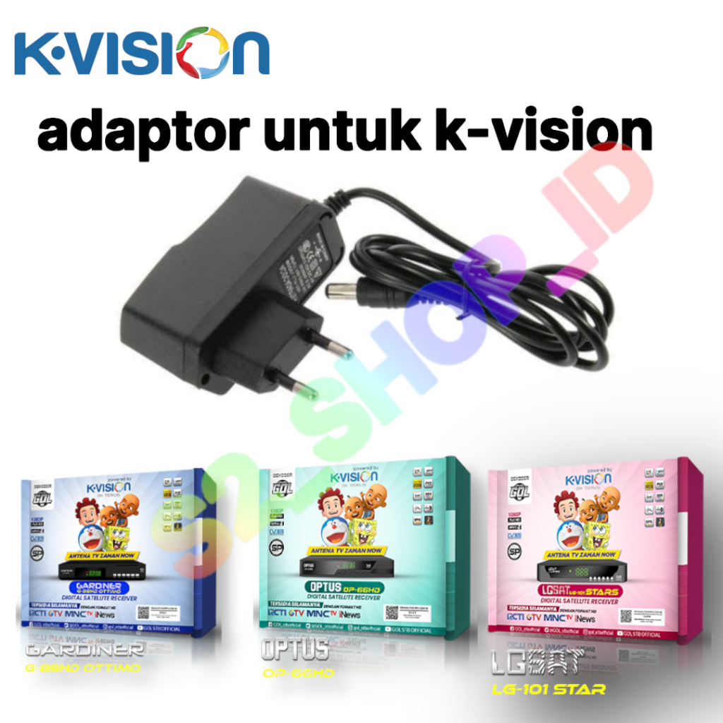 Jual adaptor k vision, cocok untuk semua jenis receiver k vision Shopee Indonesia