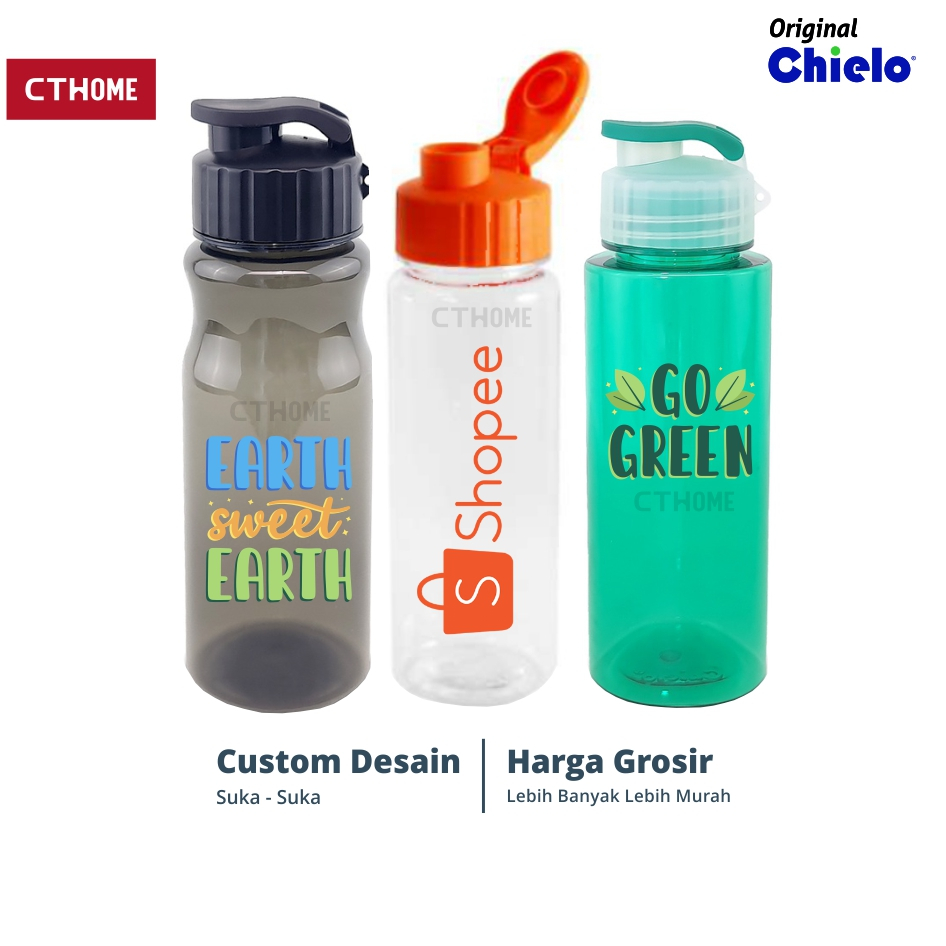 Jual Souvenir Tumbler Promosi Cetak Custom Desain Botol Minum Plastik Chielo Florida Miami Trio 7458