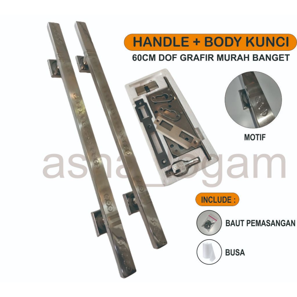 handle pintu rumah gagang pintu murah 60cm 15x30mm