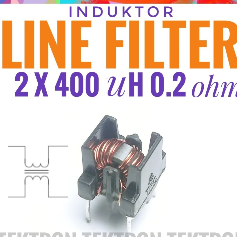 Jual INDUKTOR 400uH LINE FILTER 1:1 TRAFO Toroid 8mm TOROID FERIT 2x 0 ...