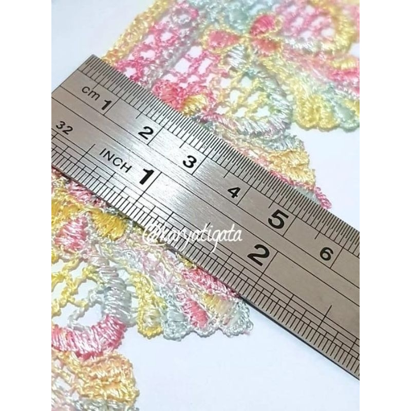 Bellissimo Tessuto Di Pizzo Marghera Ricamato Bianco Fiori 3d - Foto 7