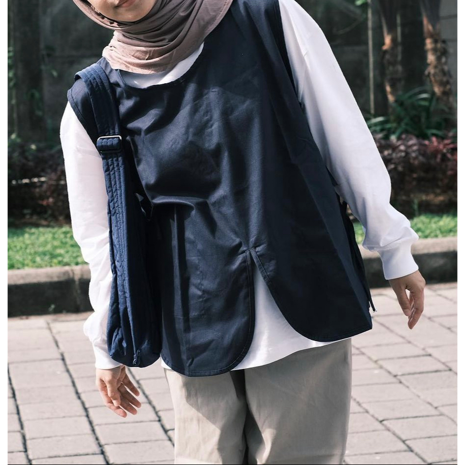 Jual ROPU Tied Vest Rompi Tali Vest Wanita Littleless Japan Looks ...