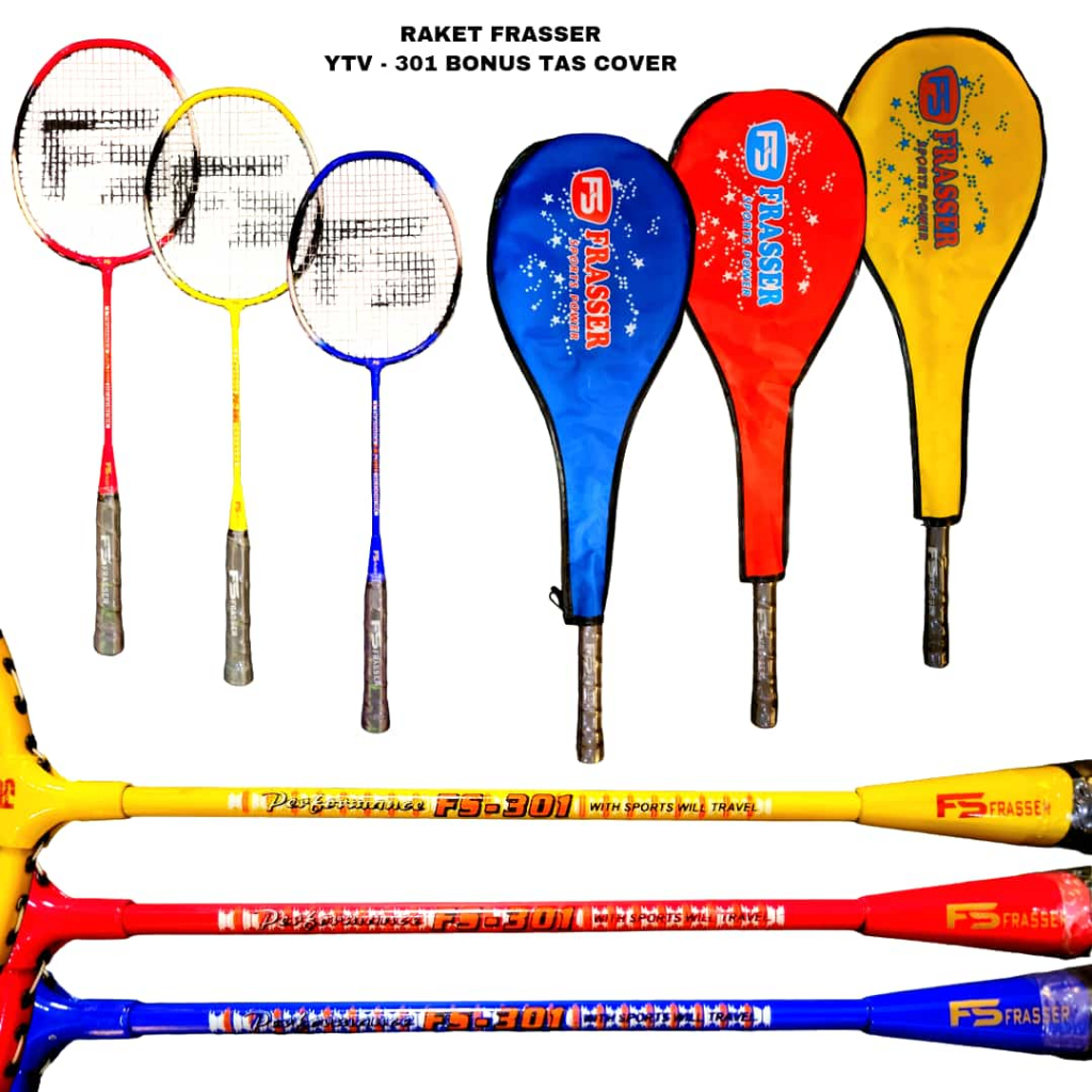 Jual Raket Badminton Frasser YTV 301 + tas | Shopee Indonesia