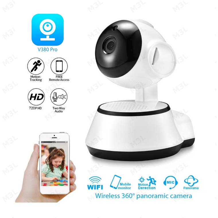 Jual IP Camera WIFI V380 HD 720P Two Way Talk Wireless Cam Webcam IPCam ...