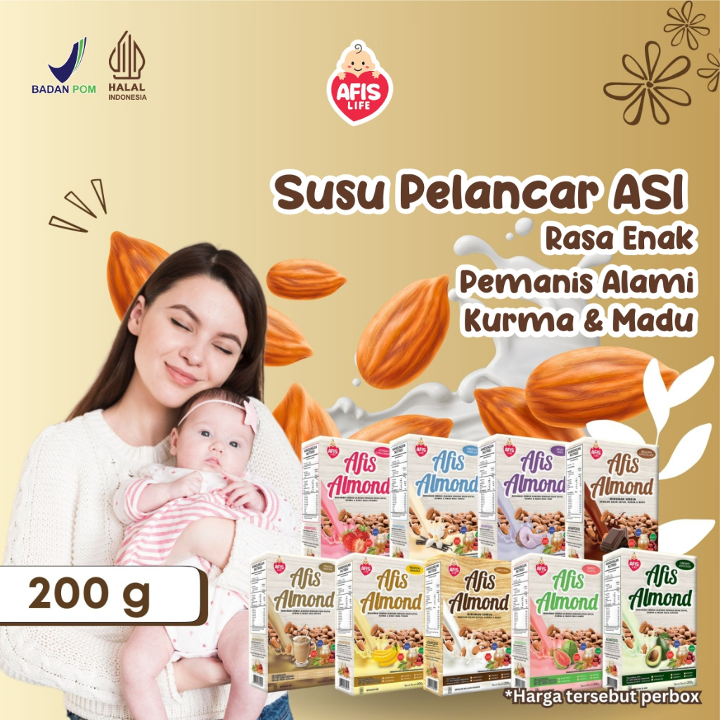 Jual Afis Booster Susu Almond Pelancar Asi [200 Gram] Shopee Indonesia