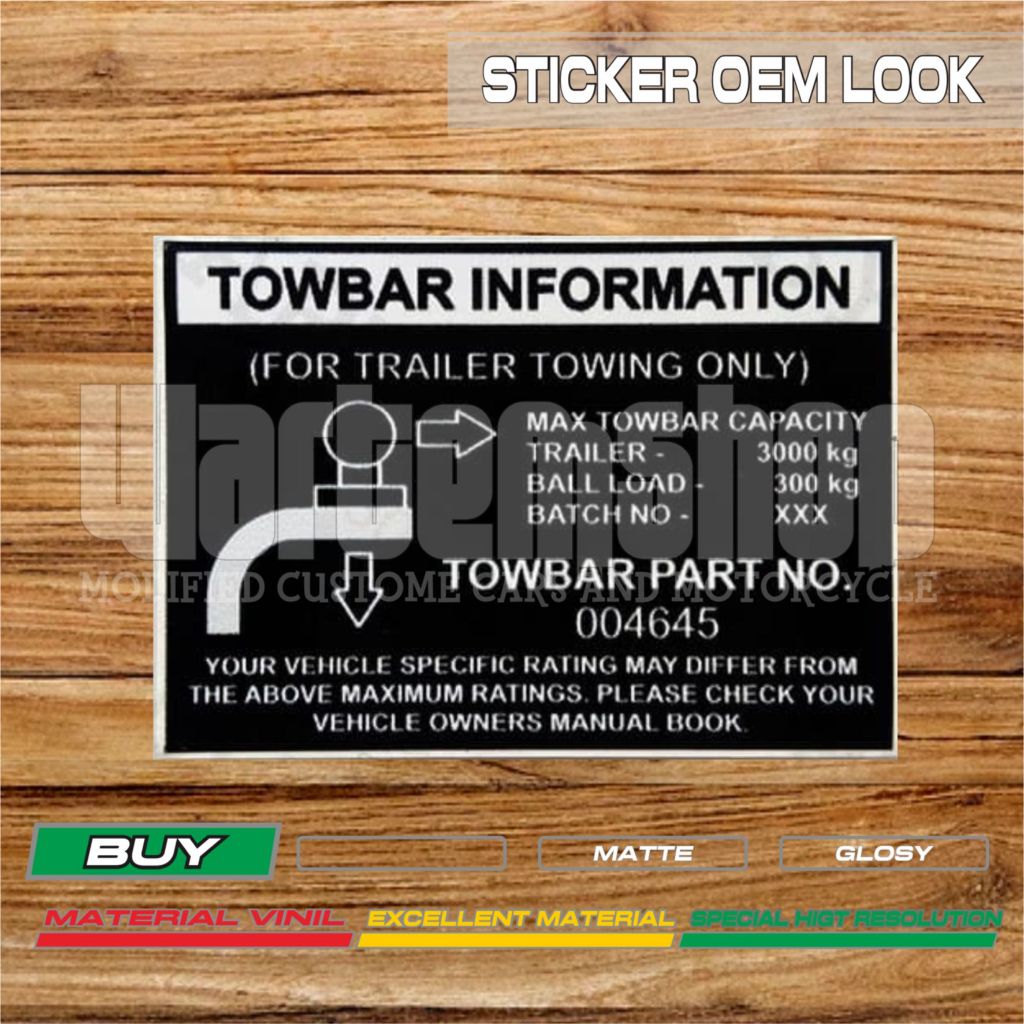Jual Stiker Towbar Information | Shopee Indonesia