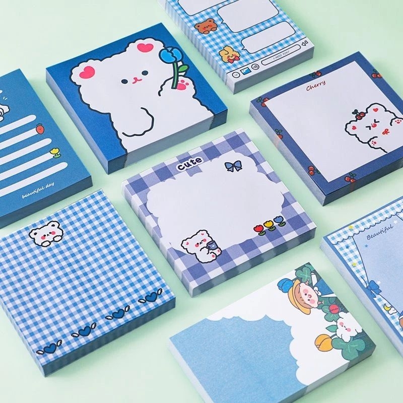 Jual 80 lembar) Memo pad tulis nuansa biru | Shopee Indonesia