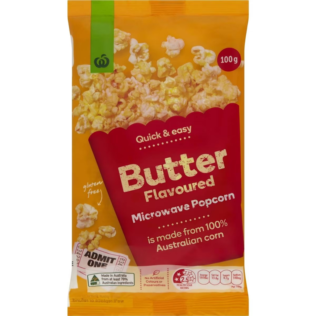 Jual Woolworths Microwave Popcorn Butter Flavoured 100g | Shopee Indonesia