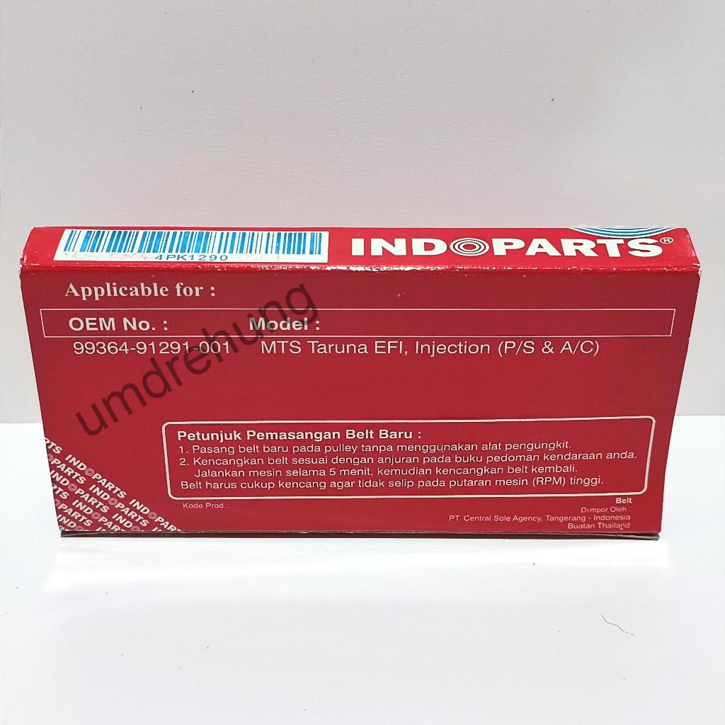 Jual Fan Belt Fanbelt PS AC Taruna EFI Injeksi 4PK1290 Indoparts ...