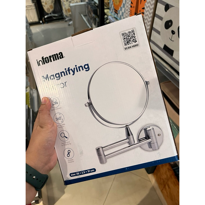 Jual INFORMA MAGNIFYING MIRROR (CERMIN KACA MAKE UP BULAT & KOTAK ...