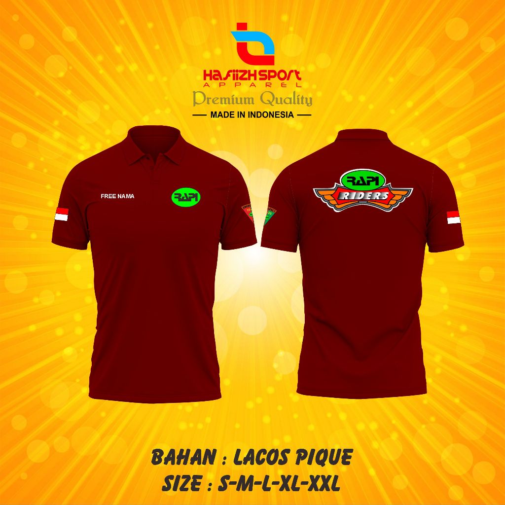 Jual KAOS POLO KERAH RAPI RIDER RADIO ANTAR PENDUDUK INDONESIA PREMIUM ...
