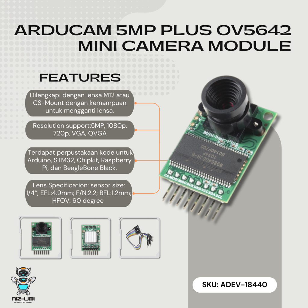 Jual Arducam 5MP Plus OV5642 Mini Camera Module | Shopee Indonesia