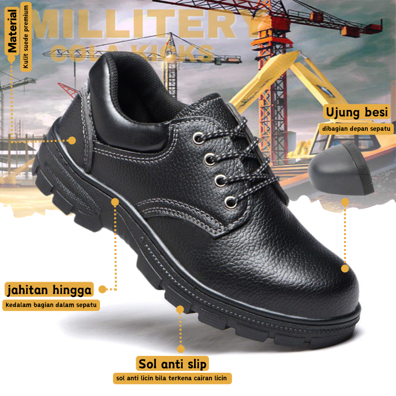 Jual Sepatu Safety Ujung Besi Sepatu Boots Pria Proyek Kerja Pria