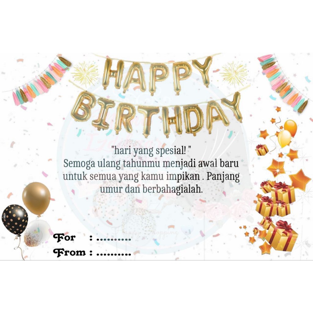 Jual Greeting Card HAPPY BIRTHDAY - Gift Card - Kartu Ucapan Birthday