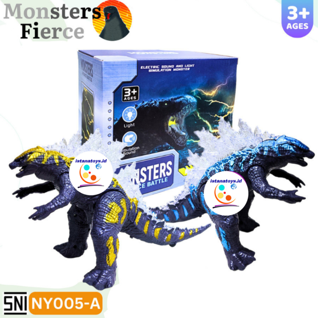 Jual ID Mainan Monsters Fierce Suara Lampu Godzilla NY005-A | Shopee ...