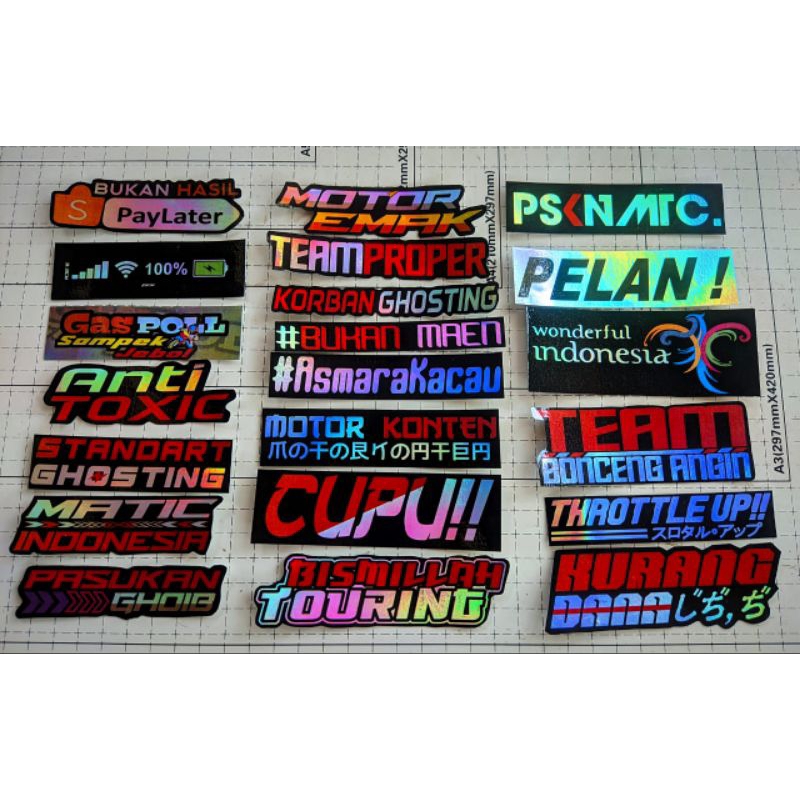 Jual Sticker Pack Kata Kata Balap Viral Stiker murah racing | Shopee ...