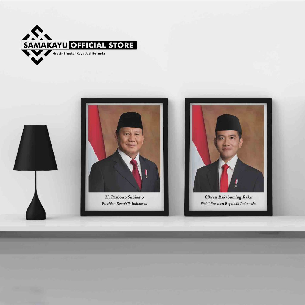 Jual Paket Bingkai Cetak Foto Presiden Dan Wakil Presiden 2024 2029 ...