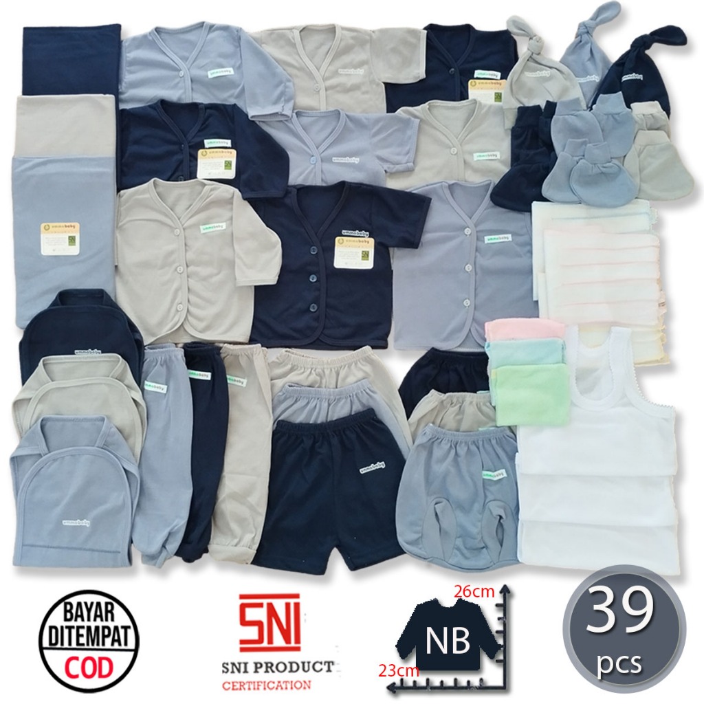 Jual ummababyshop 39 pcs Set Baju Bayi Newborn SNI Paket Perlengkapan