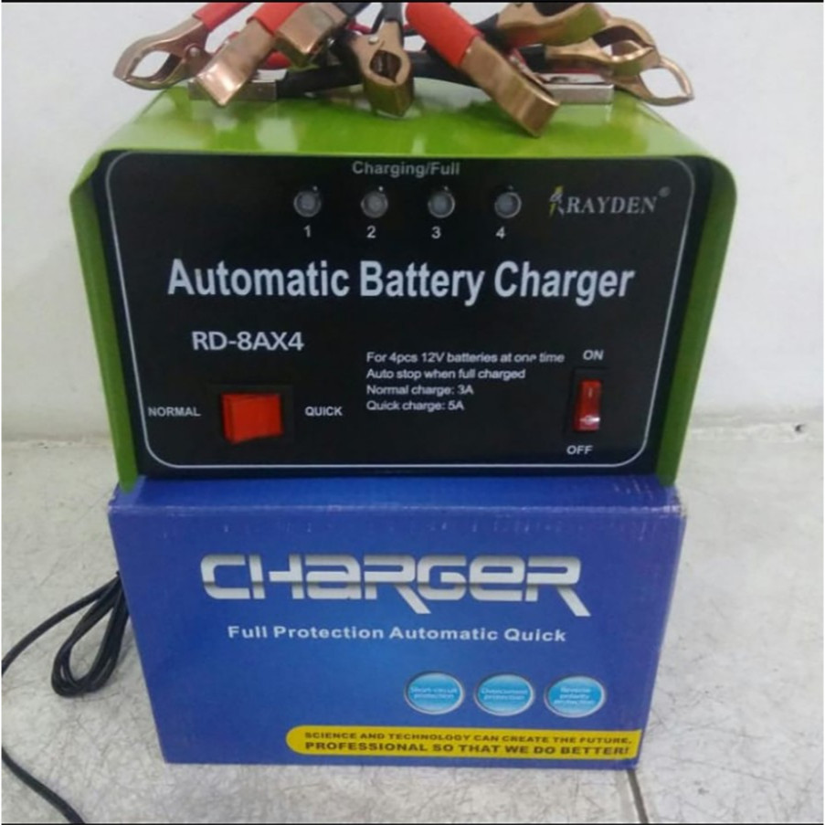 Jual Charger RD-8AX4 Accu otomatis TRAFO / Cas Aki Rayden Bisa Cas 4