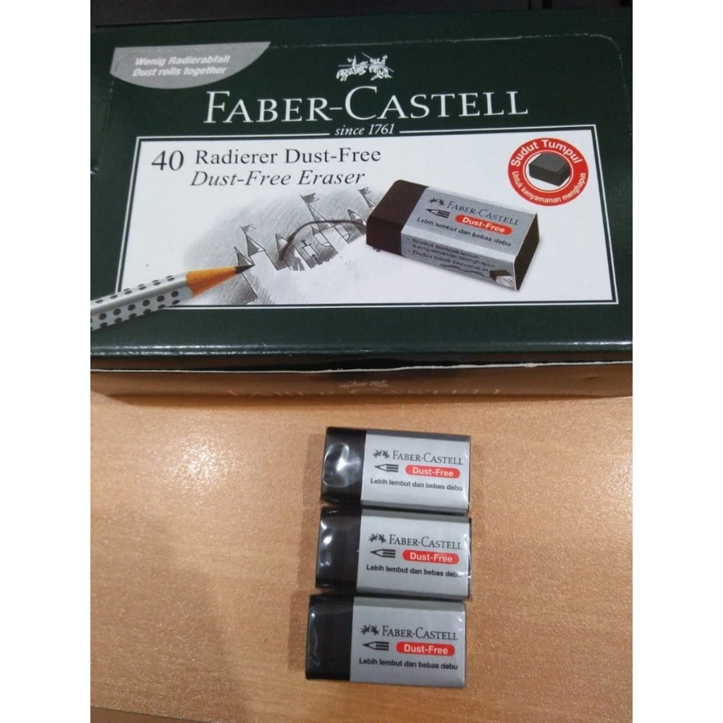 Jual Paket Grosir Penghapus Pensil Faber Castell Eraser Dust Free 7294 ...