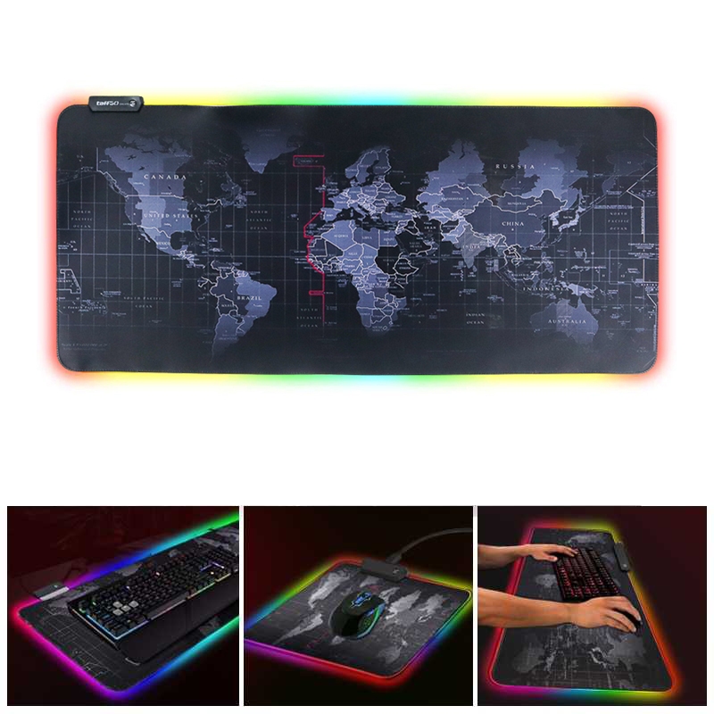 Jual Mouse Pad Gaming XL LED RGB USB Cable High Precision Anti Air ...