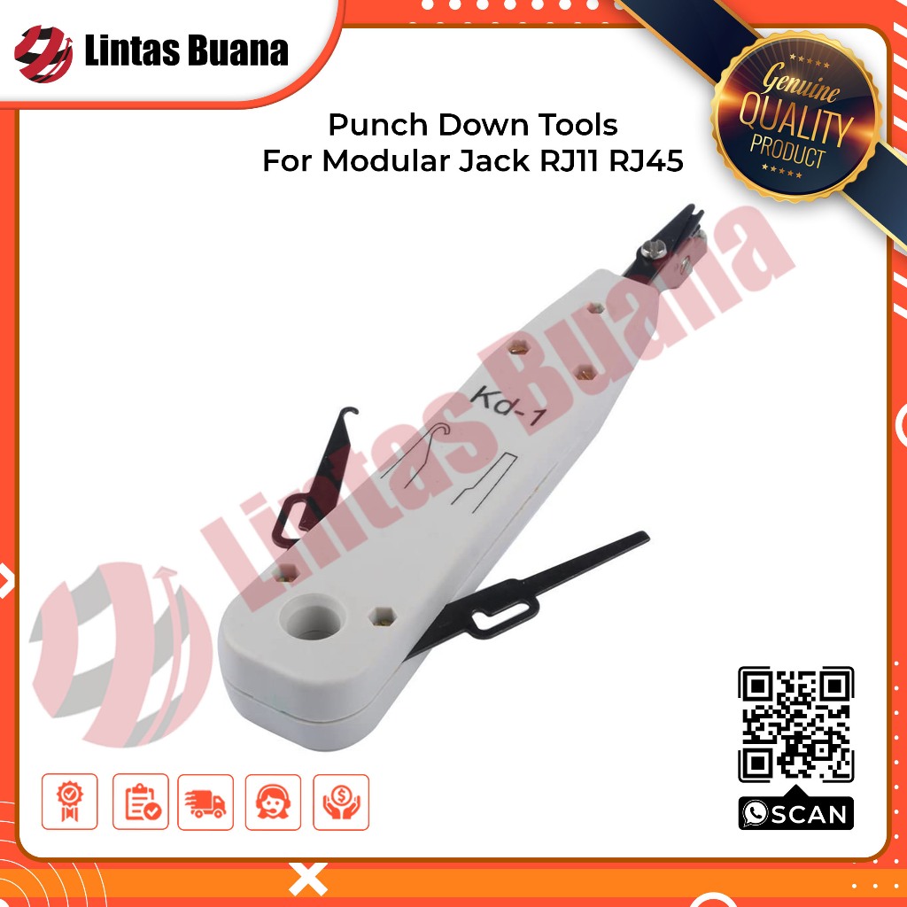 Jual Punch Down Tools For Modular Jack RJ11 RJ45 Tang Crone | Shopee ...