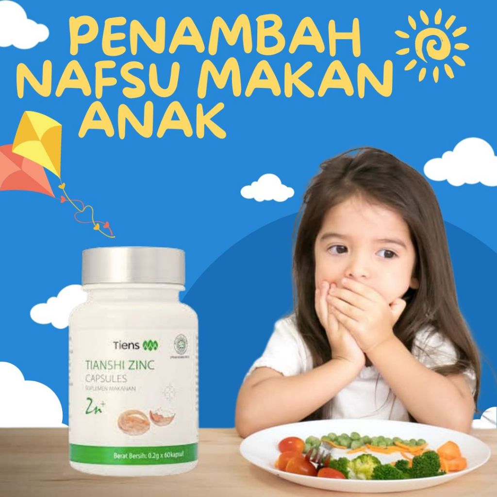 Jual Tiens Zinc Capsule Vitamin Penambah Nafsu Makan Balita Sejak Usia