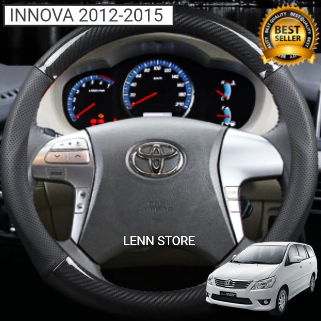 Jual Cover Sarung Stir Carbon Toyota INNOVA 2KD 2012 2013 2014 2015 ...
