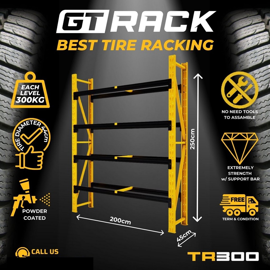 Jual TR300 TYRE RACK - TIRE RACKING TR300 TINGGI 2.5M LEBAR 450MM - RAK ...