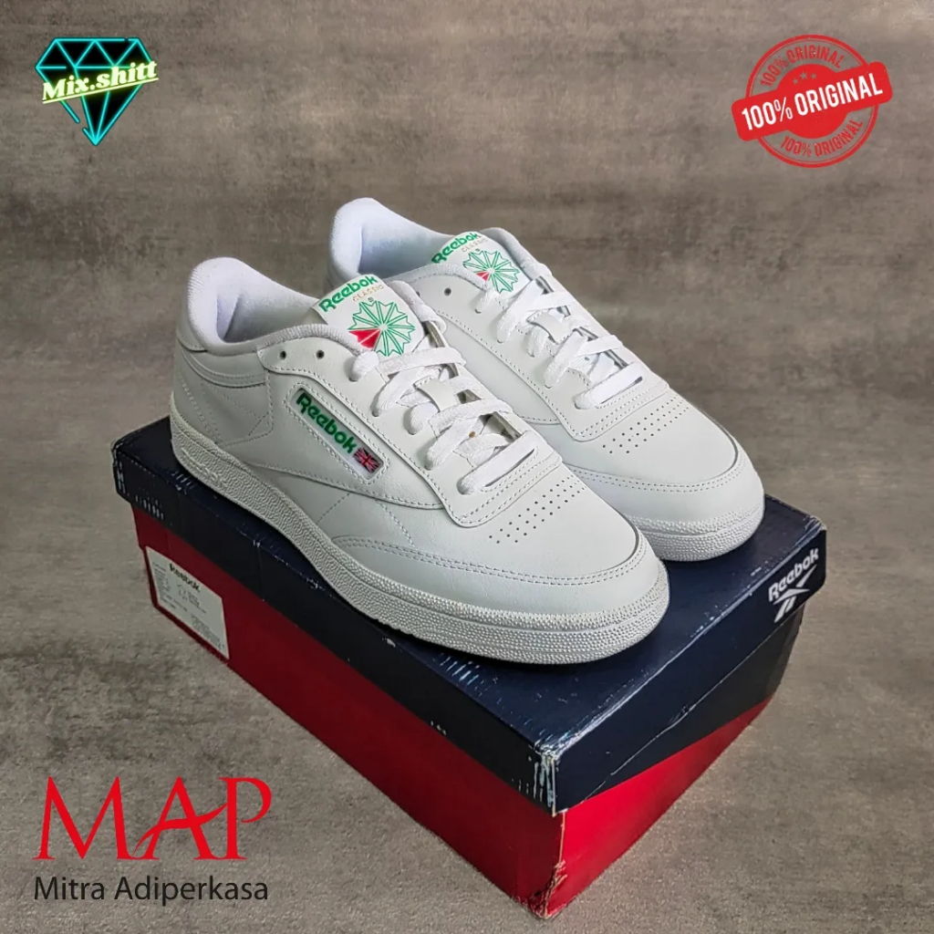 Jual Reebok Classic C85 White Green Shopee Indonesia