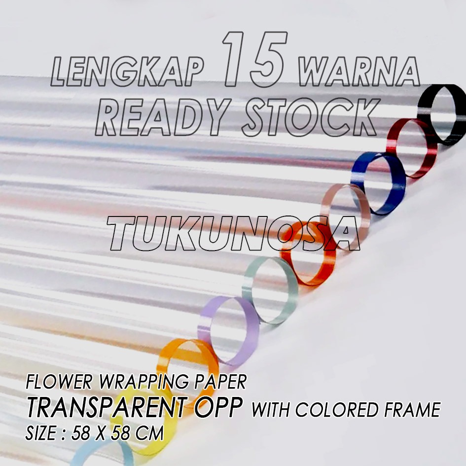 Jual TRANSPARENT OPP WITH COLORED FRAME PLASTIK BENING TRANSPARAN ...