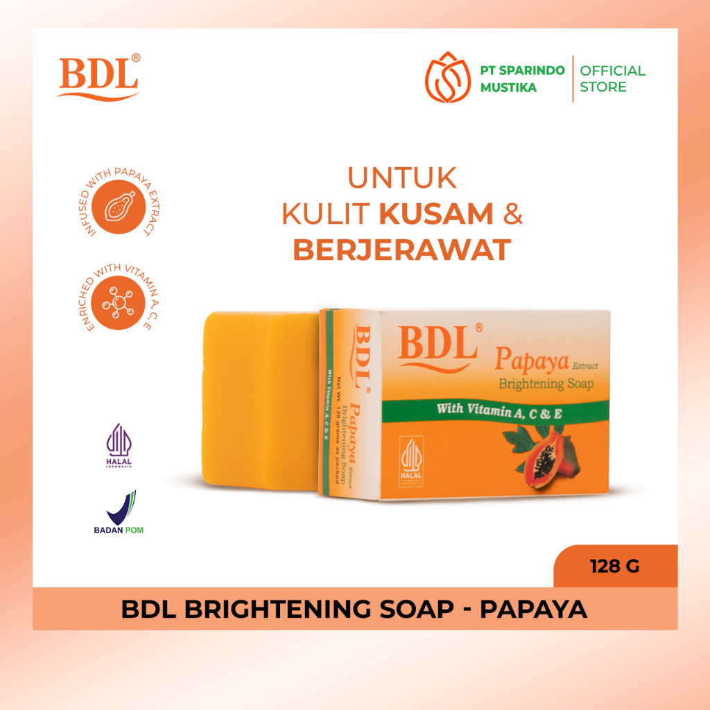 Jual BDL Brightening Soap Papaya 128gr Sabun Pepaya - Sabun Cuci Muka ...