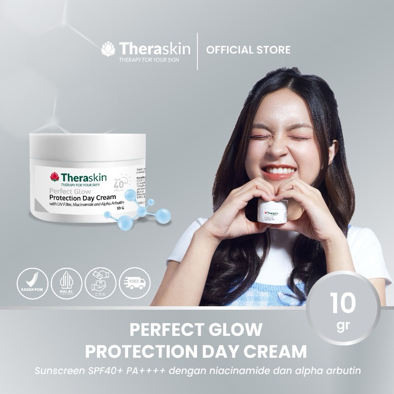 Jual Theraskin Perfect Glow Protection Day Cream 10g - Sunscreen SPF40 ...