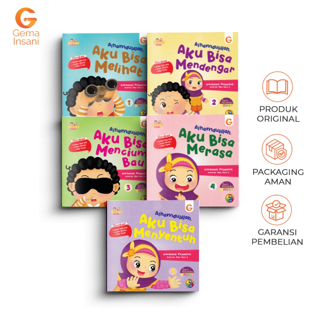 Jual Gema Insani Buku Anak - 1 Set Seri Pancaindra - Alhamdulillah (5 ...