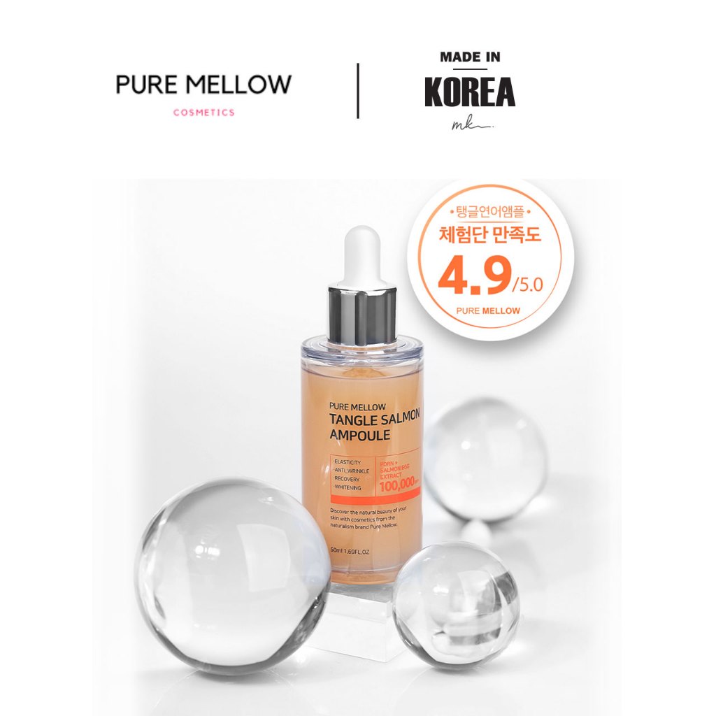 Jual [PURE MELLOW] Tangle Salmon Ampoule 50ml / PDRN + Salmon Egg