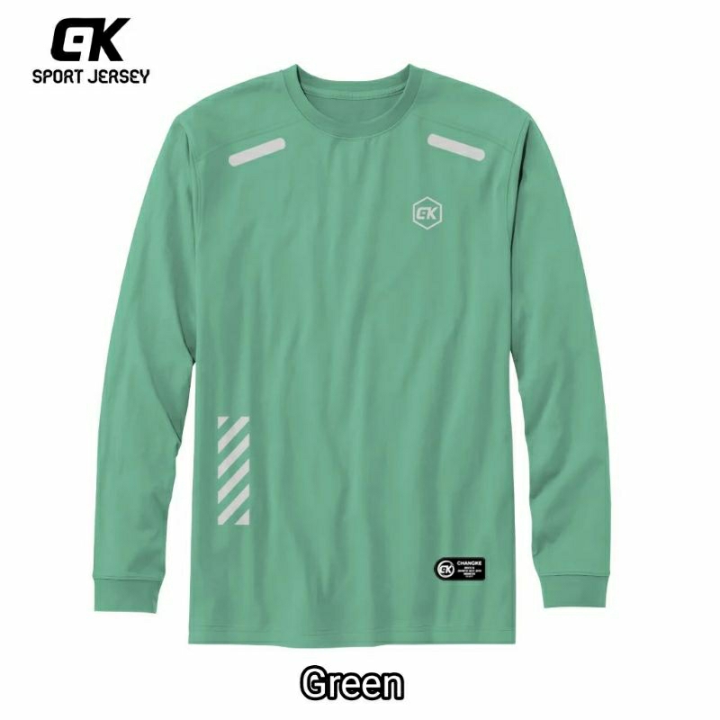 Kaos Olahraga Dryfit Lengan Panjang Dewasa Pria Wanita Jersey Sport Training Badminton Bulutangkis Voli Running Sepakbola Futsal Sepeda Jogging Lari Dry Fit Premium