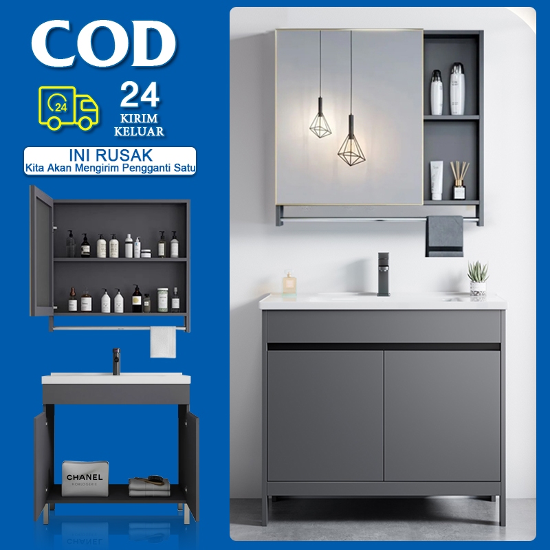 Jual Wastafel lemari kamar mandi aluminium kabinet kamar mandi modern