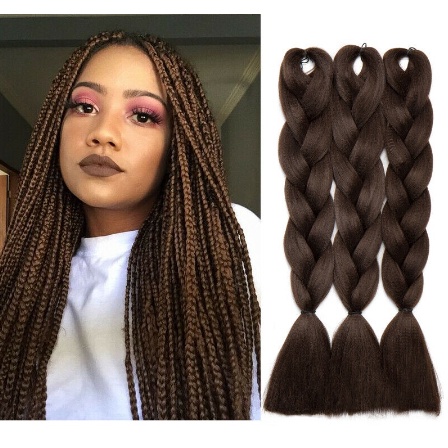 Jual Diminati Rambut Extension Sintetis Model Kepang Jumbo Warna Ombre ...