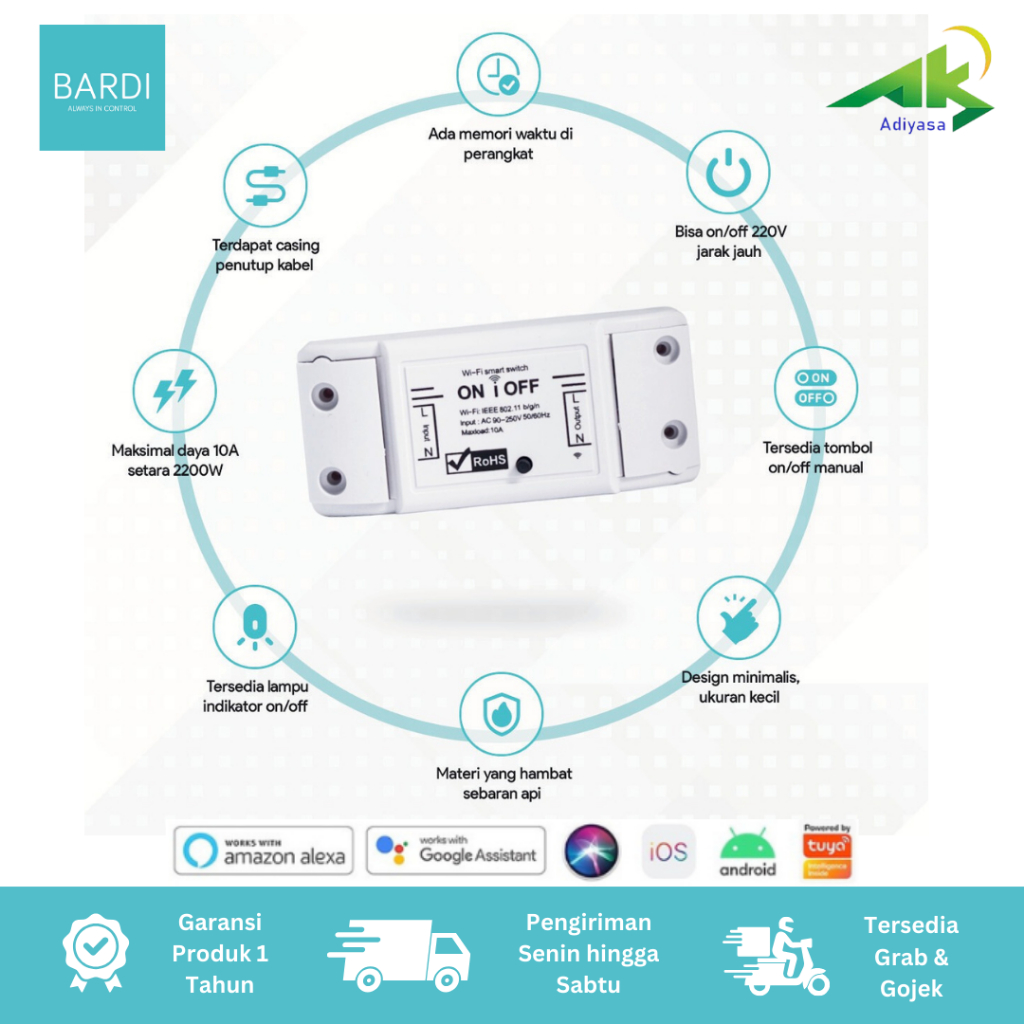 Jual BARDI Smart MCB On Off Breaker | Shopee Indonesia