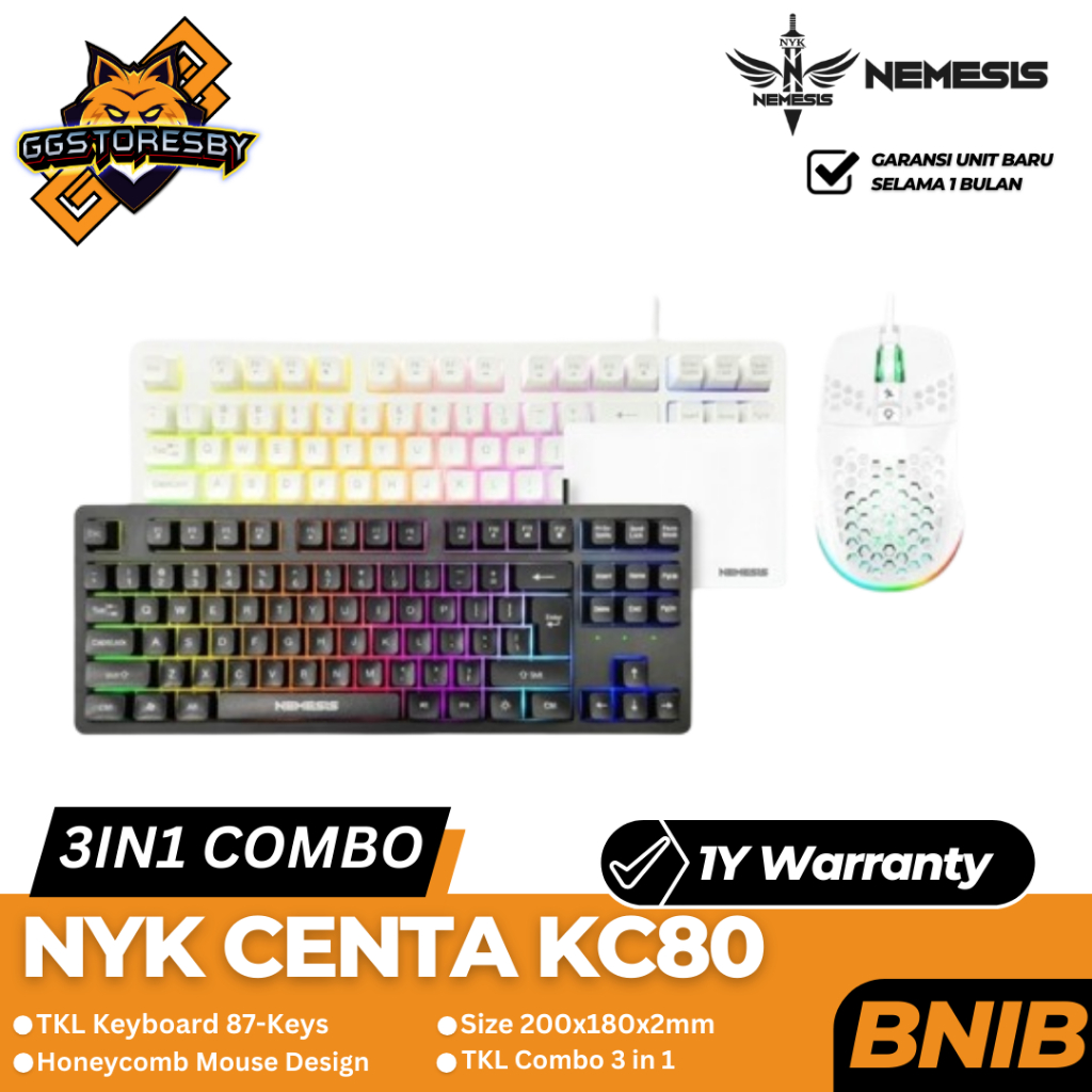 Jual Nyk Centa Kc80 3 In 1 Tkl Combo Gaming Keyboard | Shopee Indonesia