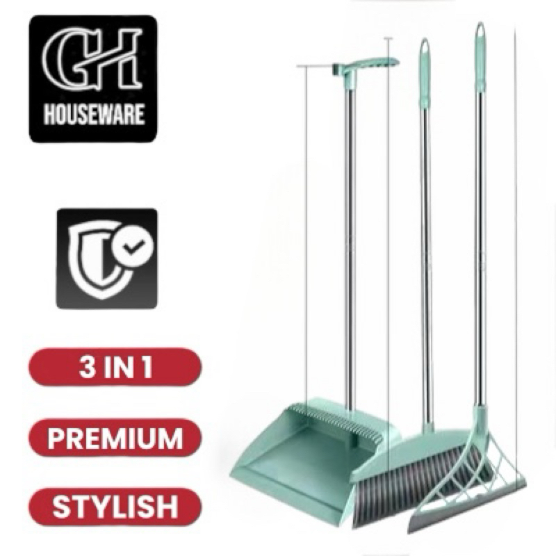 Jual Set Sapu 3 IN 1 Pengki Broom Set Dustpan Alat Pembersih Lantai ...