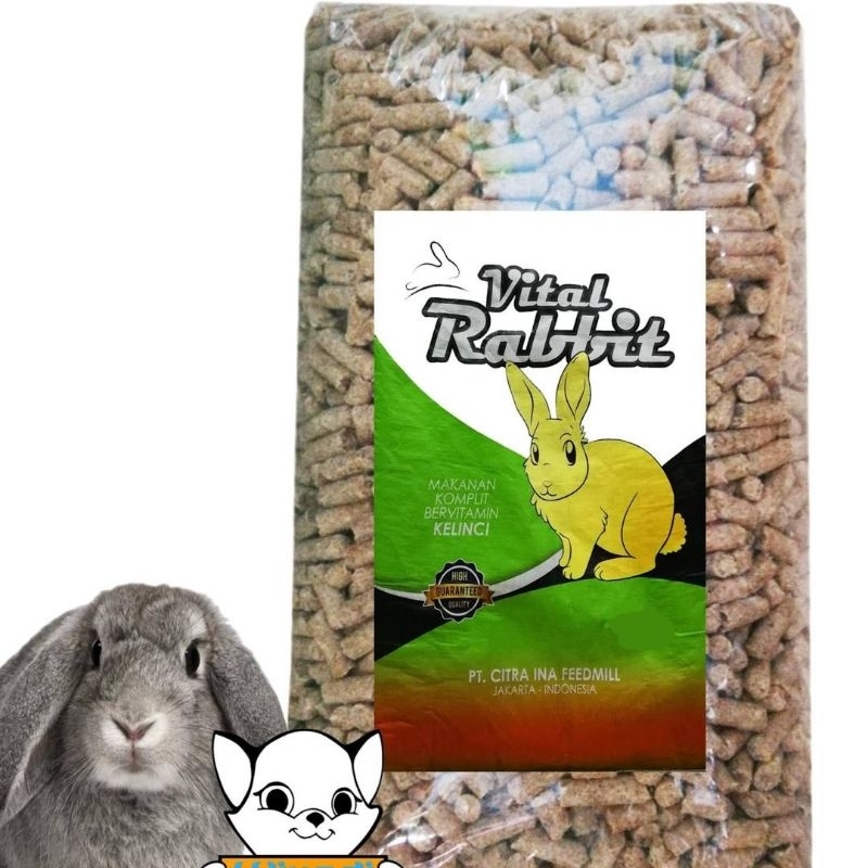 Jual MAKANAN KELINCI VITAL RABBIT KEMASAN 1KG | Shopee Indonesia