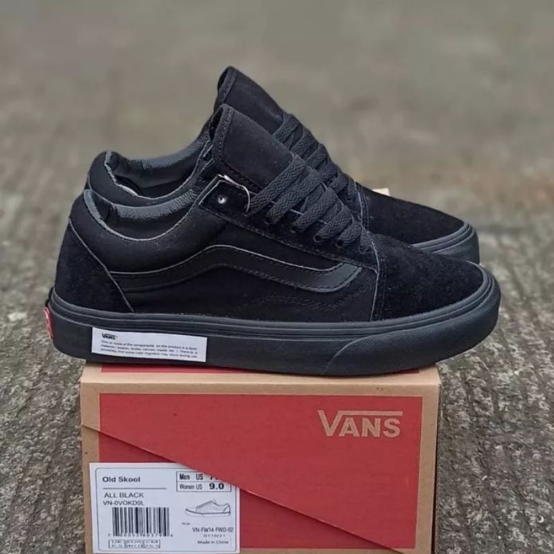 vans old school hitam polos