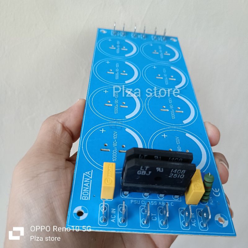 Jual Pcb Psu isi 8 elko class AB bahan pertinak lengkap komponen Kit ...