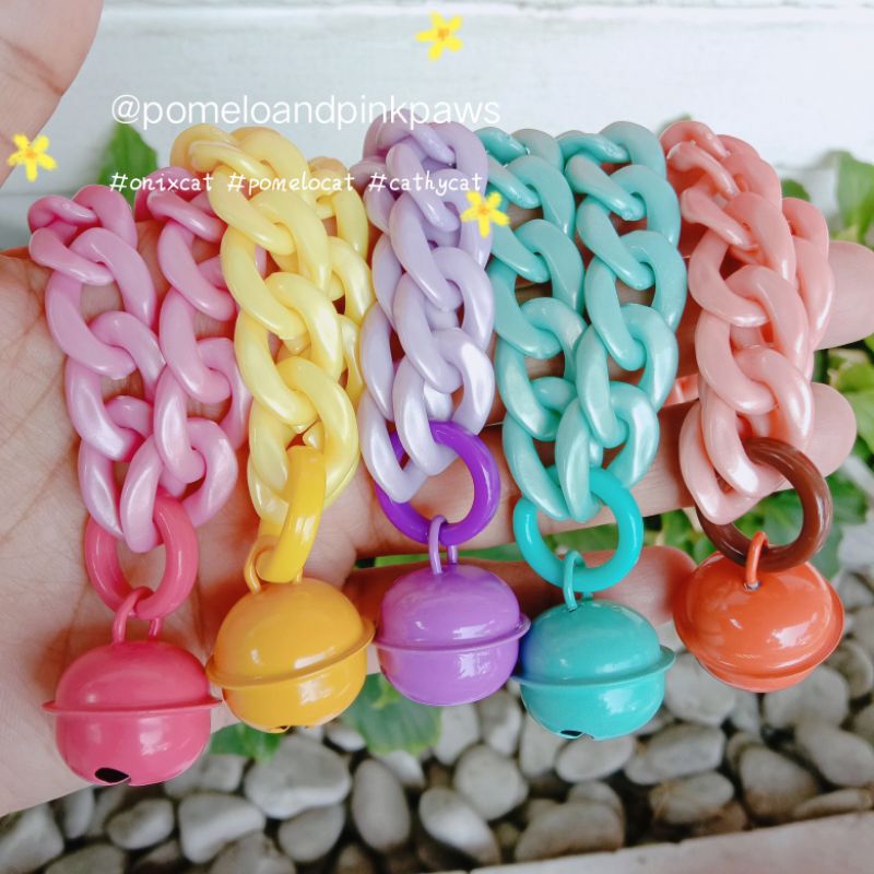 Jual Kalung Kucing Rantai Strap Acrylic/Kalung Kucing Gemoy/Kalung ...